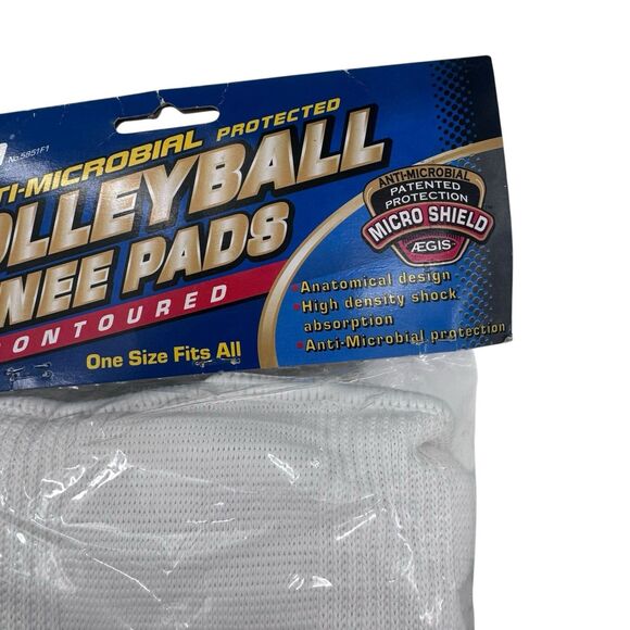 Franklin Athletic Volleyball Knee Pads White One Sz Adult Vintage Fast Shipping - Picture 3 of 9